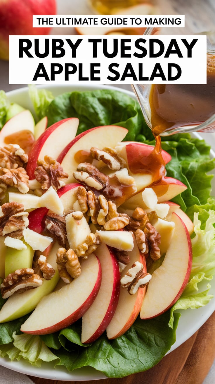 Indulge in a salad that perfectly balances sweetness and texture, all enhanced by a signature dressing that ties the flavors together. This recipe allows you to enjoy the same delicious experience as dining at Ruby Tuesday, making it a fantastic choice for a light lunch or a side dish for dinner.