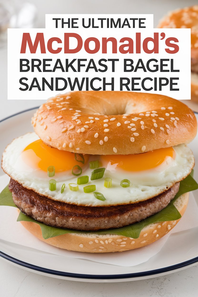 Start your mornings off right with our ultimate copycat recipe for McDonald's Breakfast Bagel Sandwich. This guide reveals how to create your own version of this iconic breakfast treat, featuring a perfectly toasted bagel, fluffy egg, savory sausage, and melty cheese—the same satisfying flavors you love from the drive-thru.