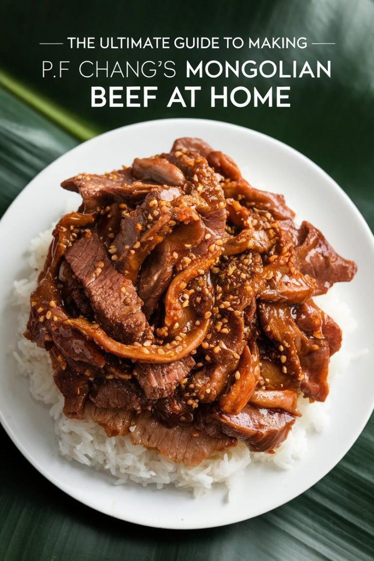 Transform your dinner table with our amazing guide to recreating P.F. Chang's Mongolian Beef. This recipe mirrors the original dish perfectly, delivering bold flavors and tender textures that will have your taste buds singing. Leave takeout behind and enjoy a flavorful homemade feast that brings the restaurant right into your home!