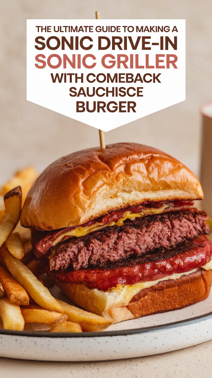 Get ready to recreate the iconic flavors of Sonic Drive-In at home with The Ultimate Guide to Making a Sonic Griller with Comeback Sauce Burger. This copycat recipe brings the deliciousness of that beloved burger straight to your kitchen, delivering all the mouthwatering goodness you crave without having to leave your house.
