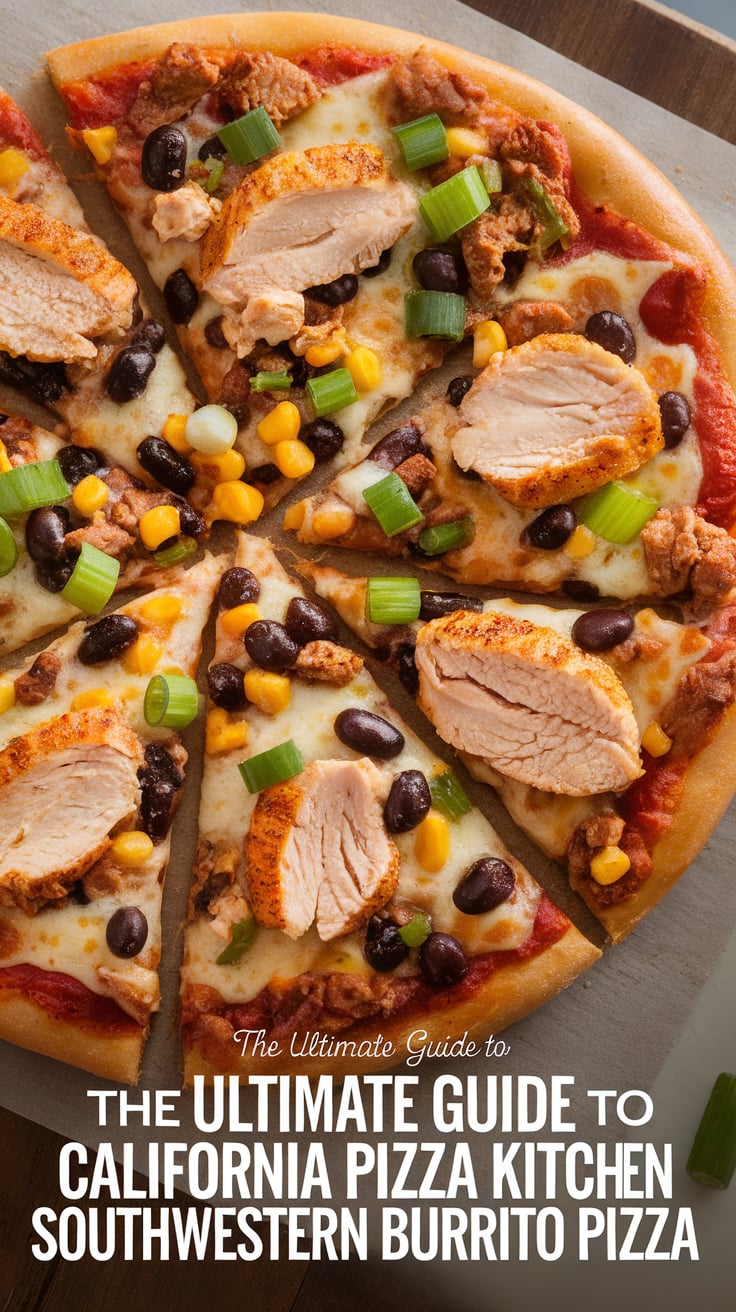 Discover how to make a homemade version of California Pizza Kitchen's Southwestern Burrito Pizza that tastes just like the restaurant favorite. With perfectly seasoned toppings and a harmonious blend of textures, this copycat recipe is sure to impress your family and friends while providing all the comfort of the original dish.