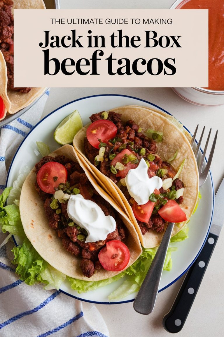 Experience the joy of Jack in the Box Beef Tacos at home with our ultimate recipe. With the perfect blend of spices and a satisfying crunch, this copycat version allows you to enjoy that familiar taste whenever the craving strikes. Say goodbye to takeout and hello to a delicious homemade feast!