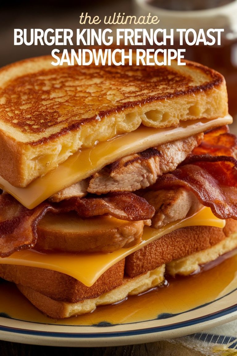 Unlock the tasty goodness of Burger King’s French Toast Sandwich with this incredible copycat recipe! Featuring warm, syrup-soaked bread and all your favorite breakfast ingredients, our ultimate guide ensures you can enjoy a meal that captures the magic of the original. Start your day off right with a breakfast sensation you can easily whip up at home!