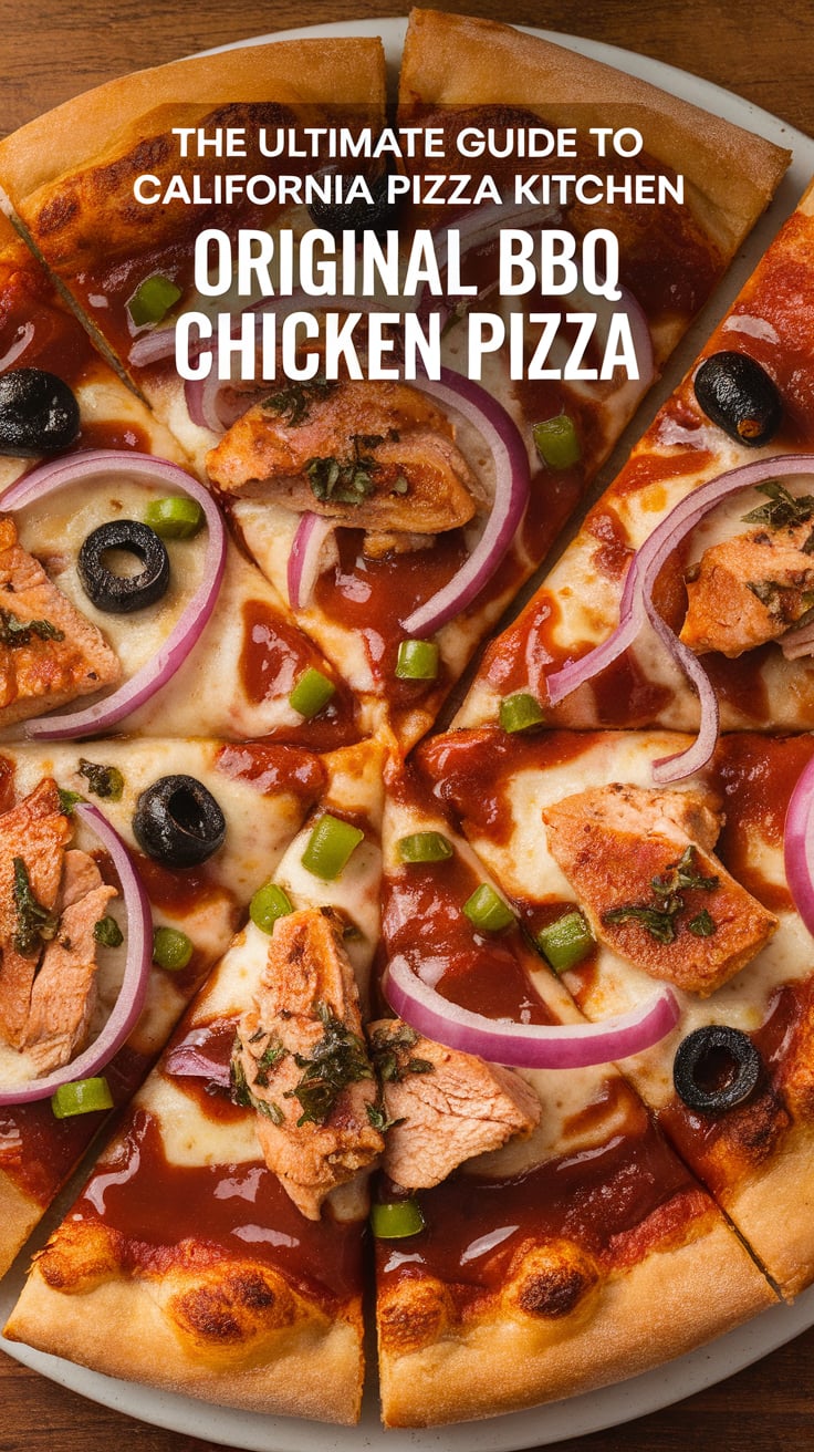 Savor the smoky sweetness of California Pizza Kitchen's Original BBQ Chicken Pizza with our ultimate copycat recipe that captures all the beloved flavors of the original. Featuring tender chicken, tangy barbecue sauce, and a medley of toppings, this homemade version delivers the same mouthwatering experience you crave, right from your kitchen.