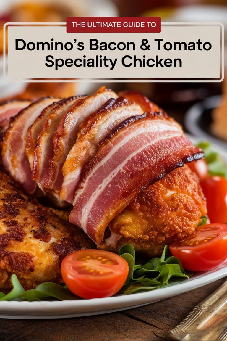 Take your chicken game to the next level with our version of Domino's Crispy Bacon & Tomato Specialty Chicken. This easy-to-follow recipe captures the essence of the original, delivering a delicious combination of crispy textures and rich flavors that will keep you coming back for more. Get ready to enjoy restaurant-quality taste in the comfort of your home!