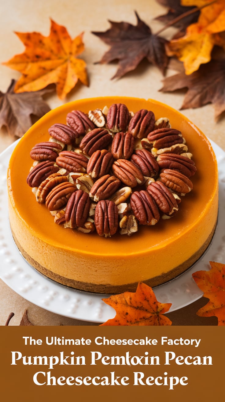 Enjoy the flavors of fall year-round with The Ultimate Cheesecake Factory Pumpkin Pecan Cheesecake Recipe, a spot-on copycat that tastes just like the iconic dessert from your favorite restaurant. This recipe combines the perfect blend of spices, a buttery crust, and nutty pecans to create a cheesecake that will impress your family and friends. Dive into our guide and learn how to make this irresistible dessert that replicates the original’s delightful experience!