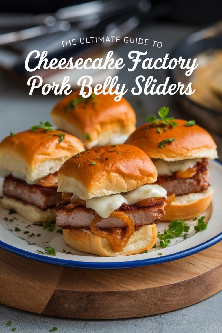 Unlock the secrets to making Cheesecake Factory's famous Pork Belly Sliders with this incredible copycat recipe! Featuring melt-in-your-mouth pork belly and expertly balanced flavors, our ultimate guide ensures you can create a dish that mirrors the restaurant experience perfectly. Enjoy a gourmet dining experience that will leave everyone raving!