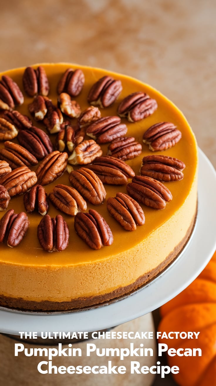Discover the magic of creating The Ultimate Cheesecake Factory Pumpkin Pecan Cheesecake Recipe, a fabulous copycat version that mirrors the delightful taste of the original. With its rich pumpkin filling and crispy pecan topping, this dessert is perfect for any occasion. Uncover the steps to whip up this scrumptious cheesecake that will have your taste buds singing and leave everyone asking for seconds!
