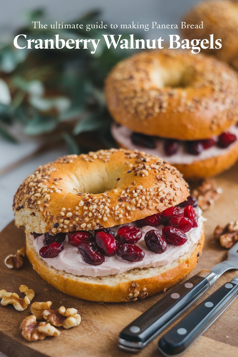 Discover the joy of making Panera Bread's Cranberry Walnut Bagels in your own kitchen with this easy-to-follow recipe. Featuring a perfect balance of sweetness and nutty goodness, these bagels taste just like the ones you love from the café, making them an irresistible breakfast option or midday snack.