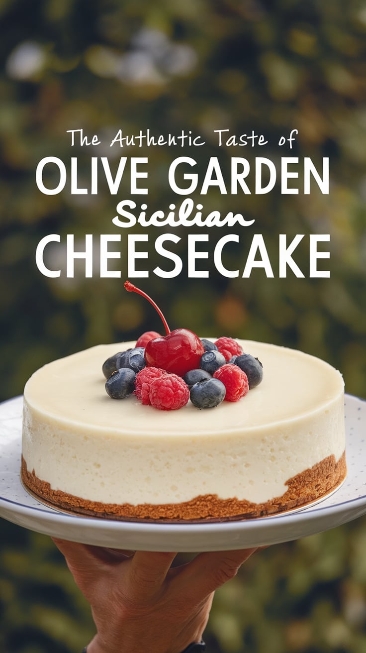 Treat yourself to the Authentic Taste of Olive Garden Sicilian Cheesecake, crafted through a perfect copycat recipe that captures every velvety bite of the original. This decadent dessert, with its creamy filling and buttery crust, delivers the same indulgence you've loved at Olive Garden. Explore how you can easily whip up this delightful cheesecake that promises to satisfy your sweet cravings!