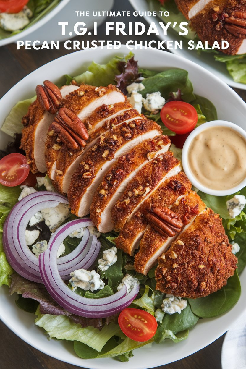 Satisfy your cravings for T.G.I. Friday's Pecan Crusted Chicken Salad with our ultimate copycat recipe! This guide reveals the secrets to achieving that perfect golden coating and delectable blend of fresh greens, crunchy pecans, and tangy dressing that make this dish a standout. Get ready to recreate a salad that tastes just like the original!