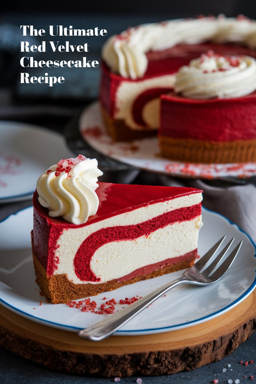 Craving a showstopper dessert that combines the best of both worlds? Our ultimate Red Velvet Cheesecake recipe is a decadent copycat that captures the rich, velvety flavor of traditional red velvet cake with the creamy, indulgent texture of cheesecake. Prepare to wow your guests with a stunning treat that tastes just like the original!