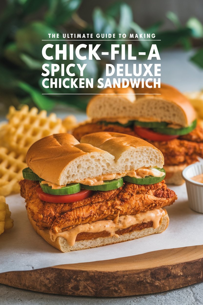 Why settle for anything less than the best? Now you can recreate Chick-fil-A’s Spicy Deluxe Chicken Sandwich at home with our easy and delicious recipe! Learn how to marinate and bread the chicken to achieve that signature spice and crunch, allowing you to enjoy a satisfying sandwich that tastes just like the one from the restaurant.