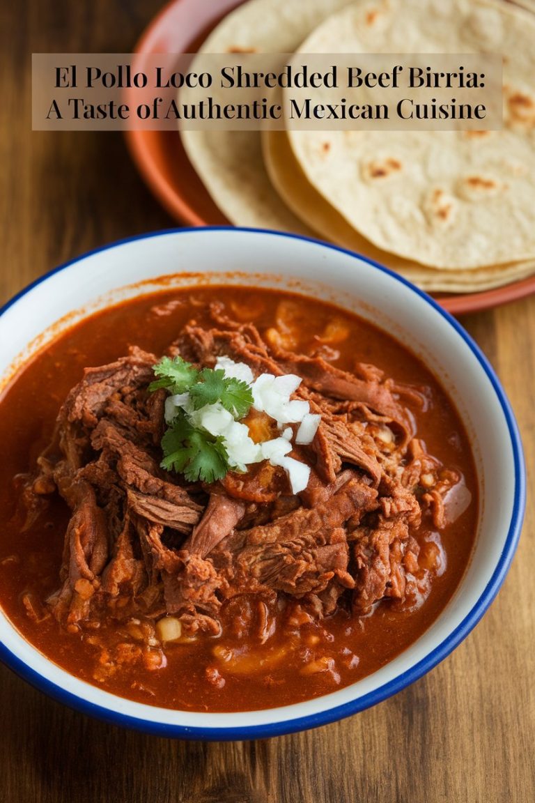 Elevate your culinary skills with our ultimate guide to crafting El Pollo Loco's Shredded Beef Birria at home. This recipe captures the essence of authentic Mexican cuisine, delivering rich flavors and tender textures that make this dish a standout. Enjoy a hearty and satisfying meal that's easy to prepare and tastes just like the restaurant favorite!