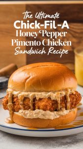 Imagine enjoying a fresh, home-cooked version of this delicious sandwich, complete with the perfect balance of heat and sweetness. The Ultimate Chick-fil-A Honey Pepper Pimento Chicken Sandwich Recipe provides insider tips to help you replicate that signature taste, making it an easy meal option that doesn't compromise on flavor.