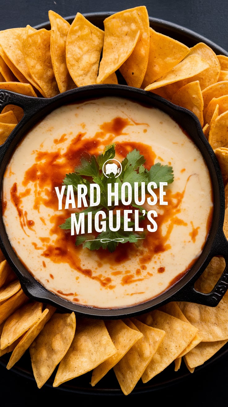 Savor the savory blend of spices, melted cheese, and flavorful ingredients that make this queso dip a crowd-pleaser. With a perfect balance of creaminess and zest, you’ll find that this recipe tastes just like the one served at Yard House, making it an ideal appetizer for gatherings or cozy nights in.