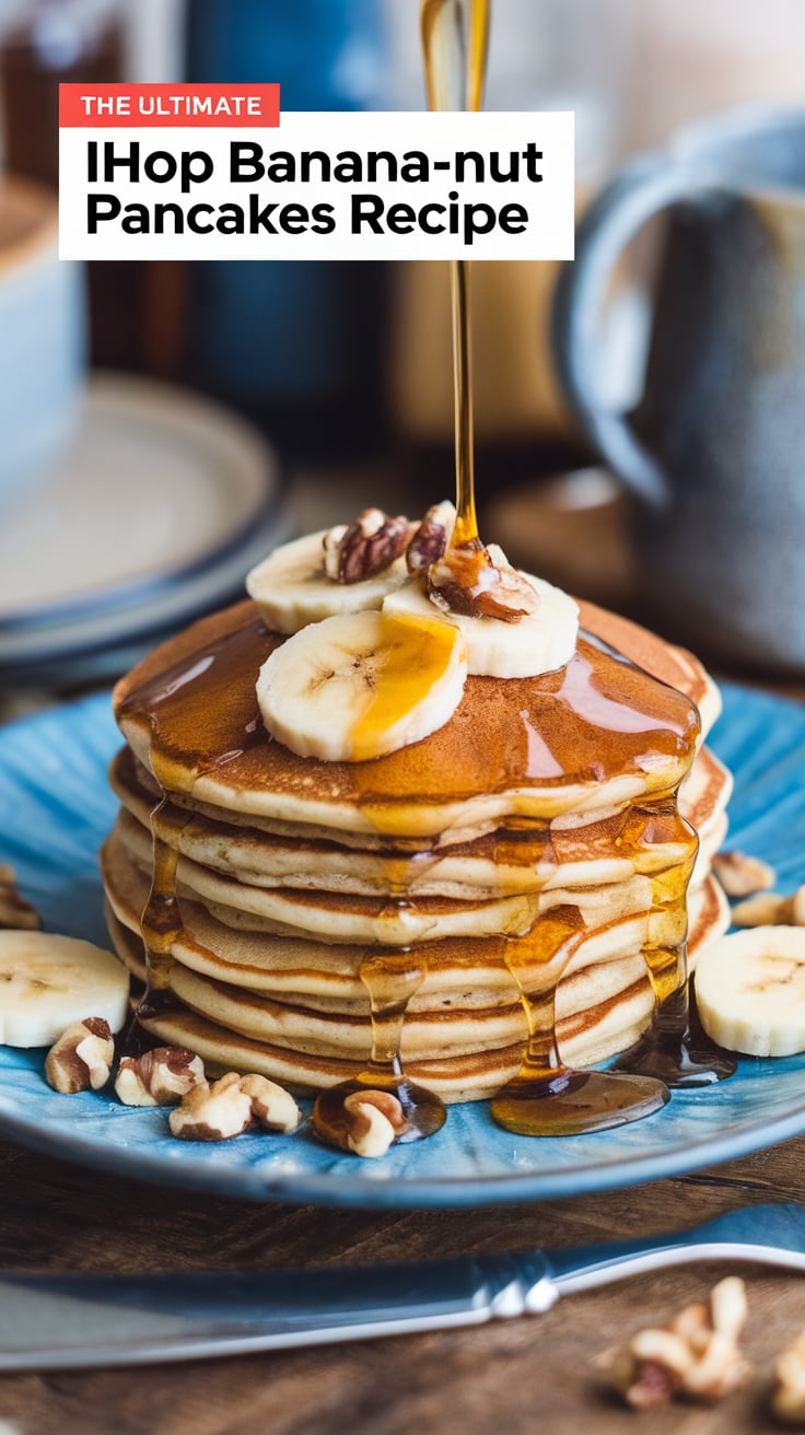 Treat your taste buds to a homemade version of IHOP’s famous Banana-Nut Pancakes. Our copycat recipe offers the perfect combination of ripe bananas and crunchy nuts, ensuring each bite delivers the same delightful taste you remember. Explore how easy it is to achieve the comforting flavors of this classic breakfast dish from the convenience of your kitchen.