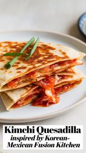 Discover a new favorite with our easy kimchi quesadilla recipe, bringing the irresistible flavors of Korean-Mexican Fusion Kitchen right to your home. Each quesadilla is bursting with savory goodness and a hint of spice, making it a delicious treat that rivals the original!