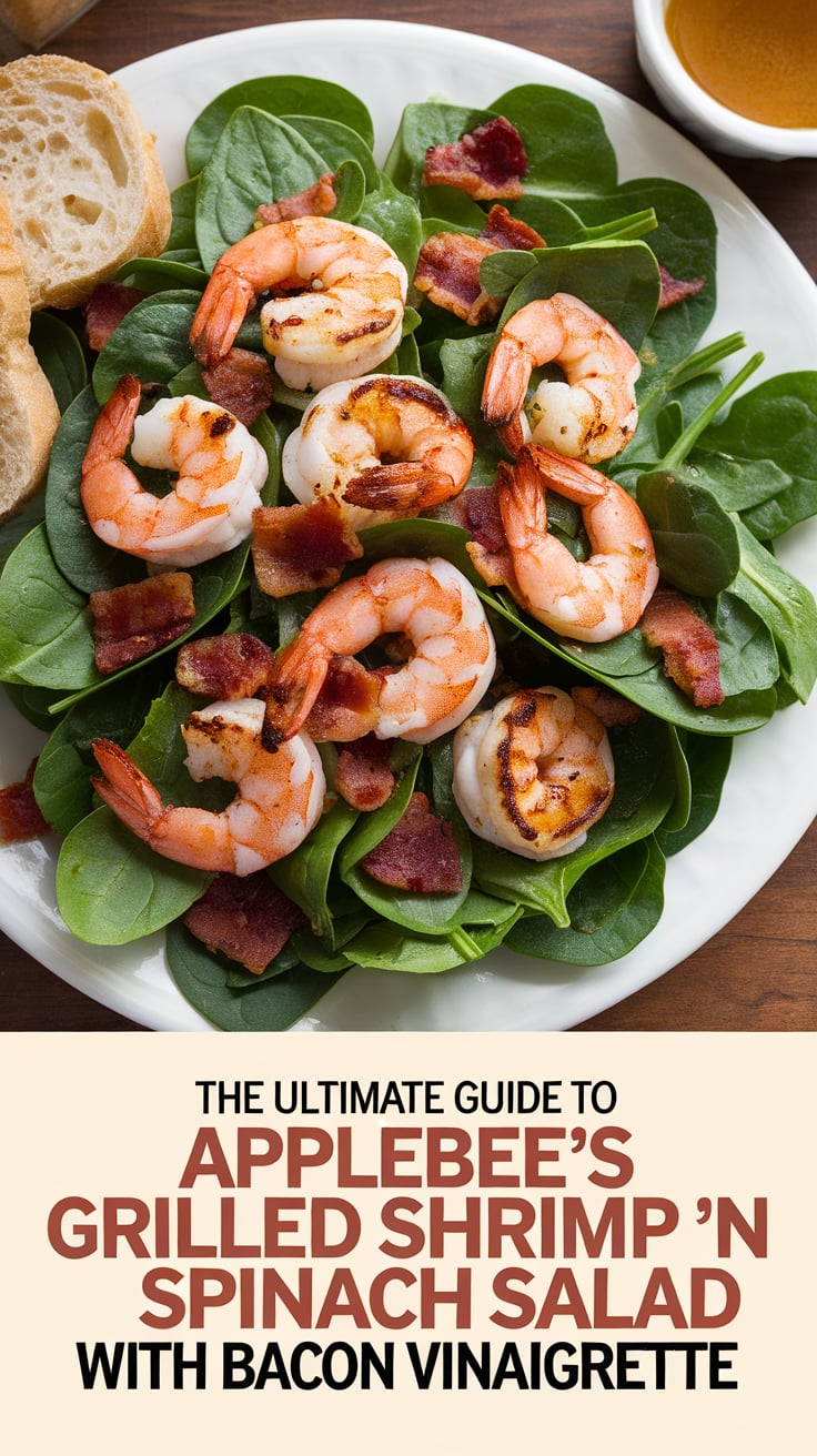 Experience the bold flavor profile that defines this salad. With tender grilled shrimp, fresh baby spinach, and the smoky crunch of bacon, each bite mirrors the original dish, making it a perfect option for a light meal or impressive dinner party fare. The homemade bacon vinaigrette adds a tangy richness that elevates the entire salad.