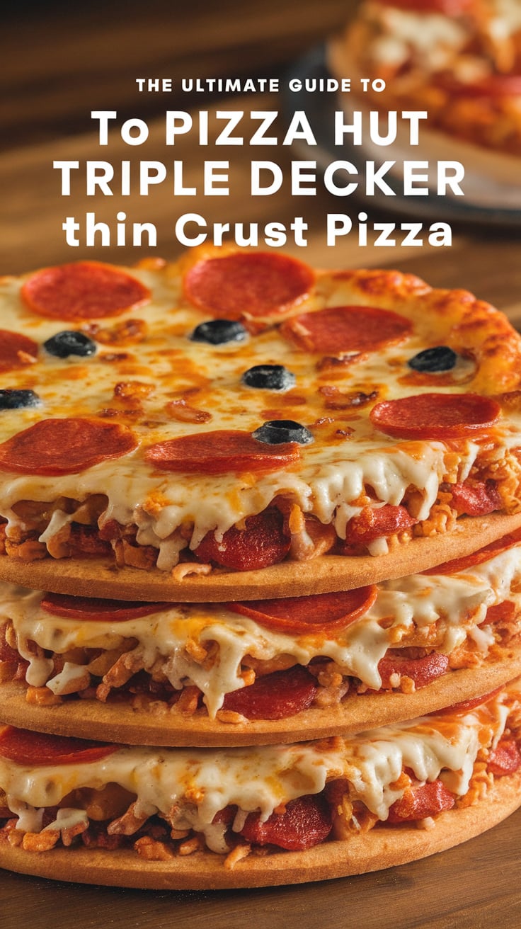 Satisfy your pizza cravings with a homemade version of Pizza Hut's iconic triple decker thin crust pizza, expertly crafted to mirror the original's signature layers and flavors. This copycat recipe takes you step-by-step through recreating that beloved crispy crust and delightful toppings right from your own kitchen.