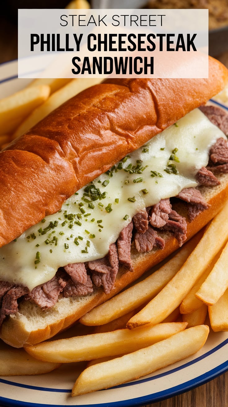 Satisfy your cravings for a classic Philly cheesesteak with this incredible Steak Street copycat recipe. Each bite is bursting with seasoned steak, gooey cheese, and the perfect blend of toppings, ensuring that your homemade version tastes just like the one from your favorite eatery.
