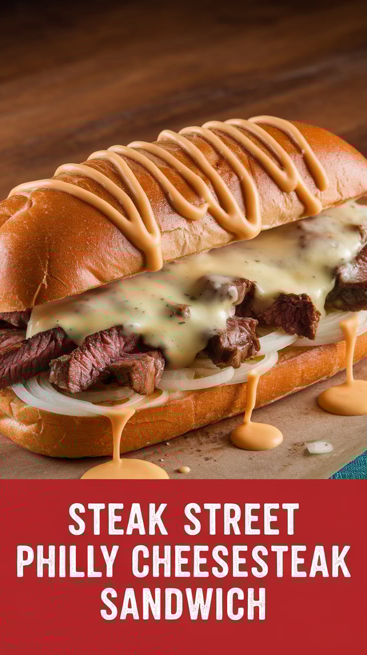 Discover the secret to crafting a truly authentic Steak Street Philly Cheesesteak Sandwich with this fantastic copycat recipe. Perfect for a quick lunch or satisfying dinner, this dish promises the same rich flavors and textures as the original, making it an irresistible treat that you can enjoy anytime.