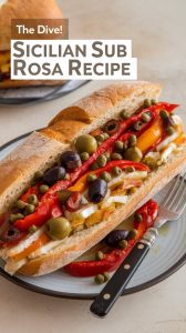 Craving the signature taste of the Dive! Sicilian Sub Rosa? Our copycat recipe delivers all the deliciousness of this classic sandwich, featuring vibrant ingredients and a satisfying crunch that will have you believing you’re dining in a cozy Italian eatery.