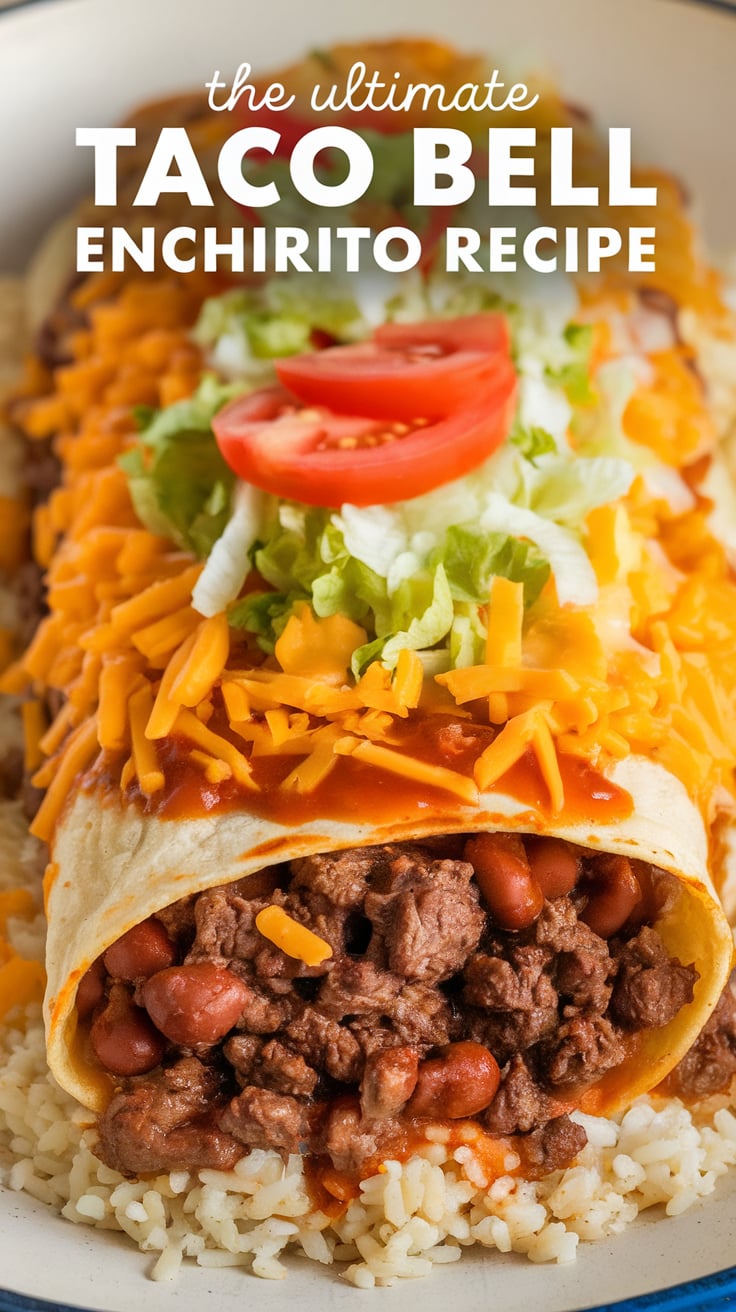 Satisfy your cravings for Taco Bell's Enchirito with this fantastic copycat recipe that recreates the iconic taste you remember. With layered flavors and that signature cheesy goodness, making this dish at home means you can indulge anytime while experiencing the same nostalgic flavors.