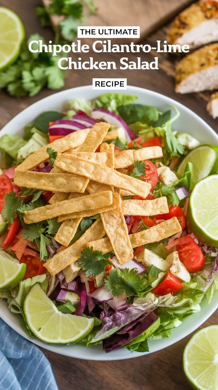 Unleash the vibrant flavors of The Ultimate Chipotle Cilantro-Lime Chicken Salad Recipe, a copycat version that perfectly recreates the beloved dish from your favorite restaurant. This salad combines tender, marinated chicken with fresh greens and zesty toppings, delivering that signature Chipotle taste right in your own kitchen.