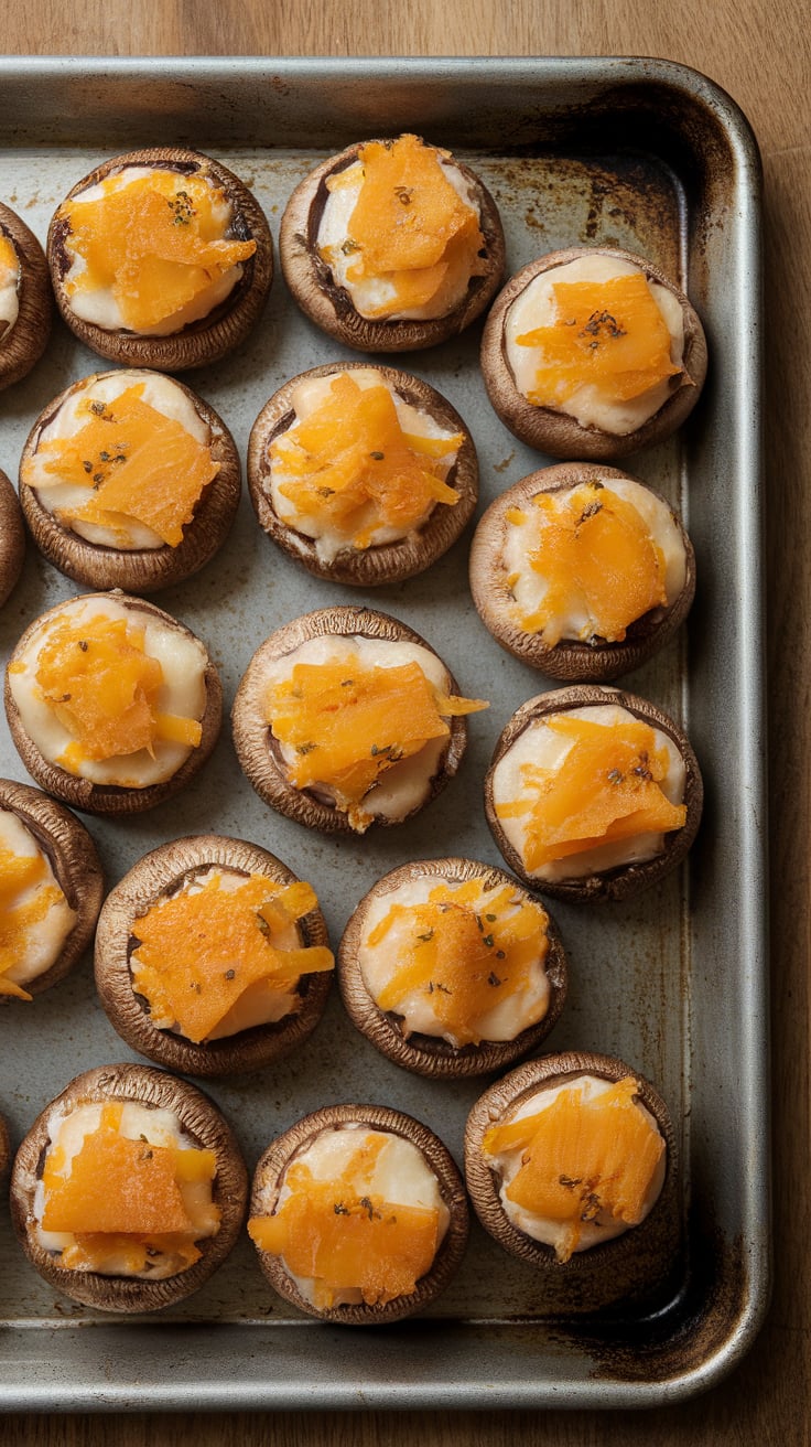 Delight in the combination of tender mushrooms filled with a delicious blend of cheeses and seasonings, perfectly reminiscent of what you’d expect to find at the Cheese Factory. The creamy, cheesy filling makes these stuffed mushrooms an irresistible treat that you’ll want to serve at every occasion.