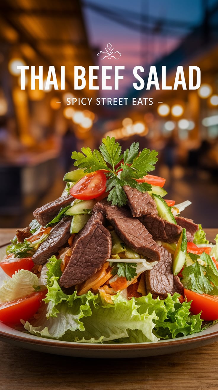 Experience the perfect balance of spicy, salty, and sweet with this delightful Thai Beef Salad copycat recipe. Each ingredient is carefully crafted to mirror the true street food experience, ensuring every forkful transports you to Thailand.