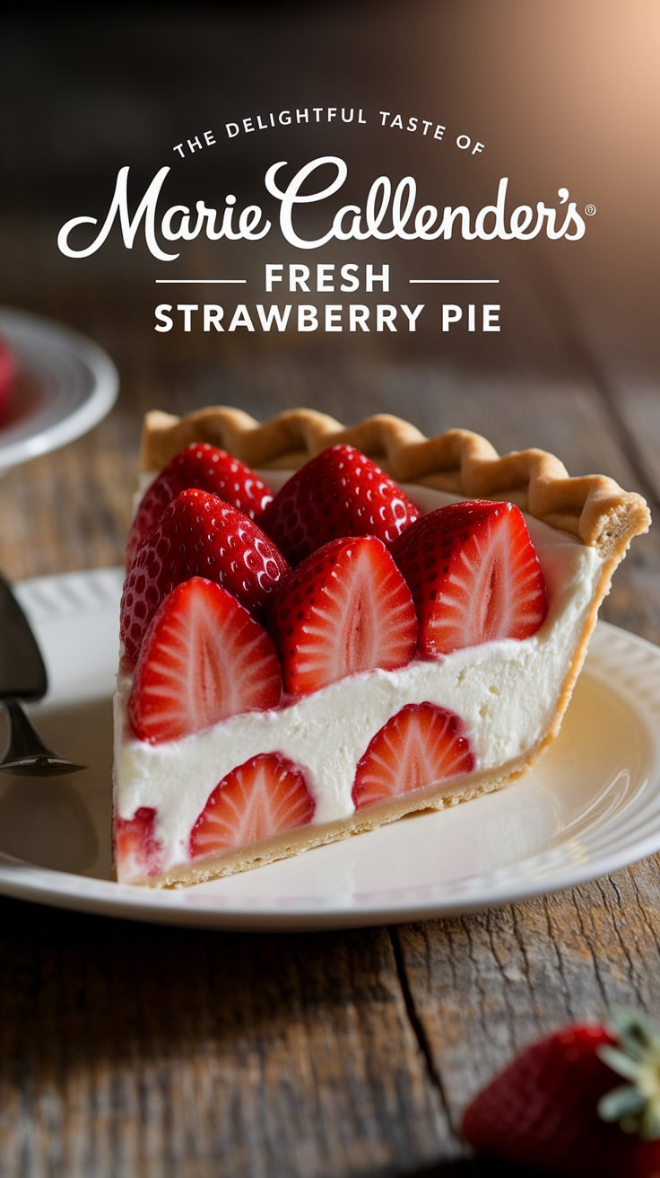 Delight in the flavors of a classic dessert with this copycat recipe for Marie Callender's Fresh Strawberry Pie. Capture the essence of perfectly ripe strawberries and silky filling, delivering the same iconic taste you remember, all made in your own kitchen.