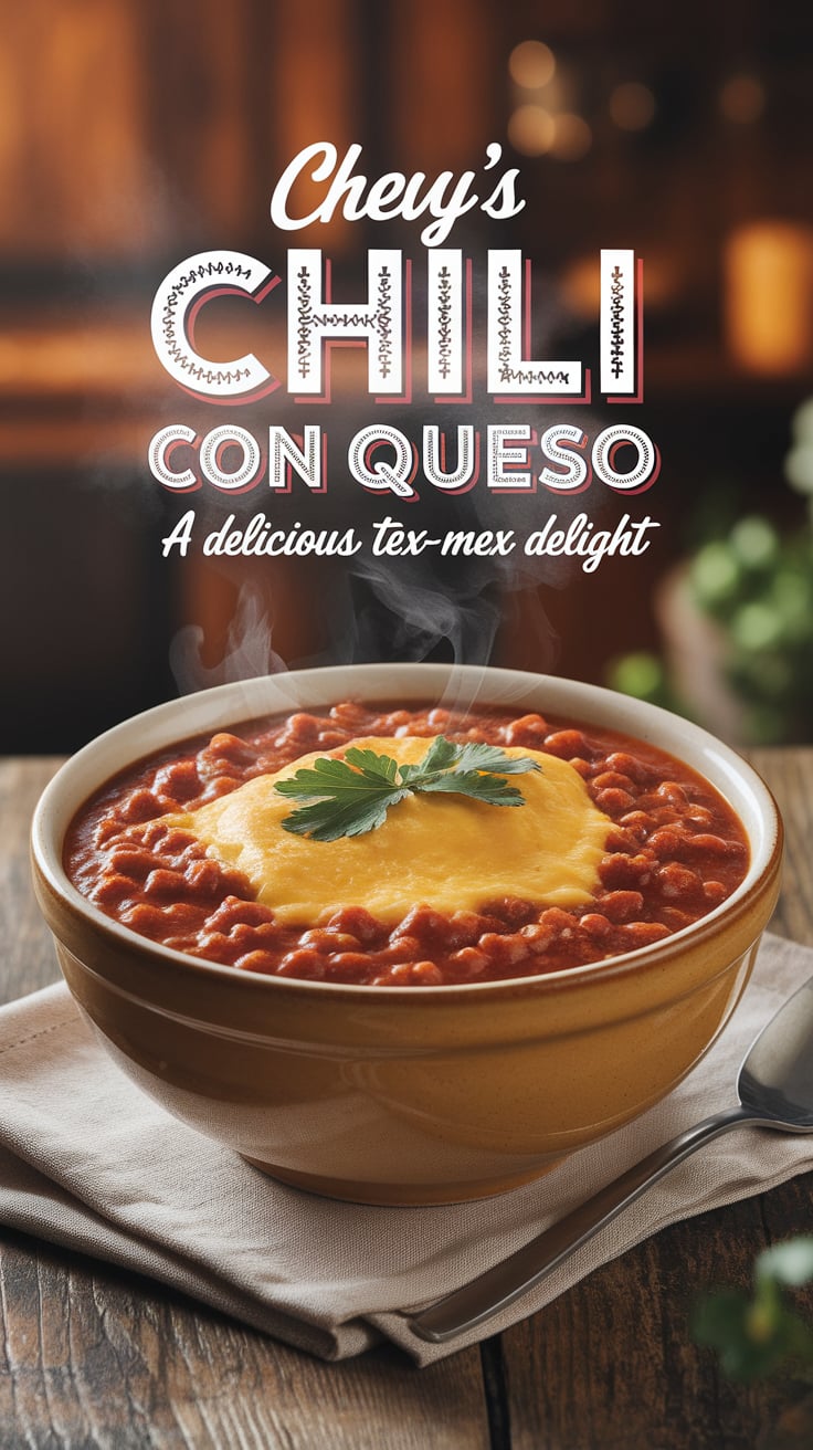 Discover how to whip up Chevy's Chili Con Queso at home with ease. This copycat version ensures you won’t miss a beat, providing all the cheesy goodness and spices that make the original so beloved.