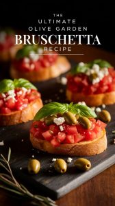 If you love the bruschetta at Olive Garden, you'll adore our Ultimate Copycat Recipe! This dish brings the same irresistible flavors and textures straight to your kitchen, allowing you to indulge in the fresh, zesty taste anytime you desire. Perfect for gatherings or a cozy night in, this crowd-pleasing appetizer will become a staple in your home!