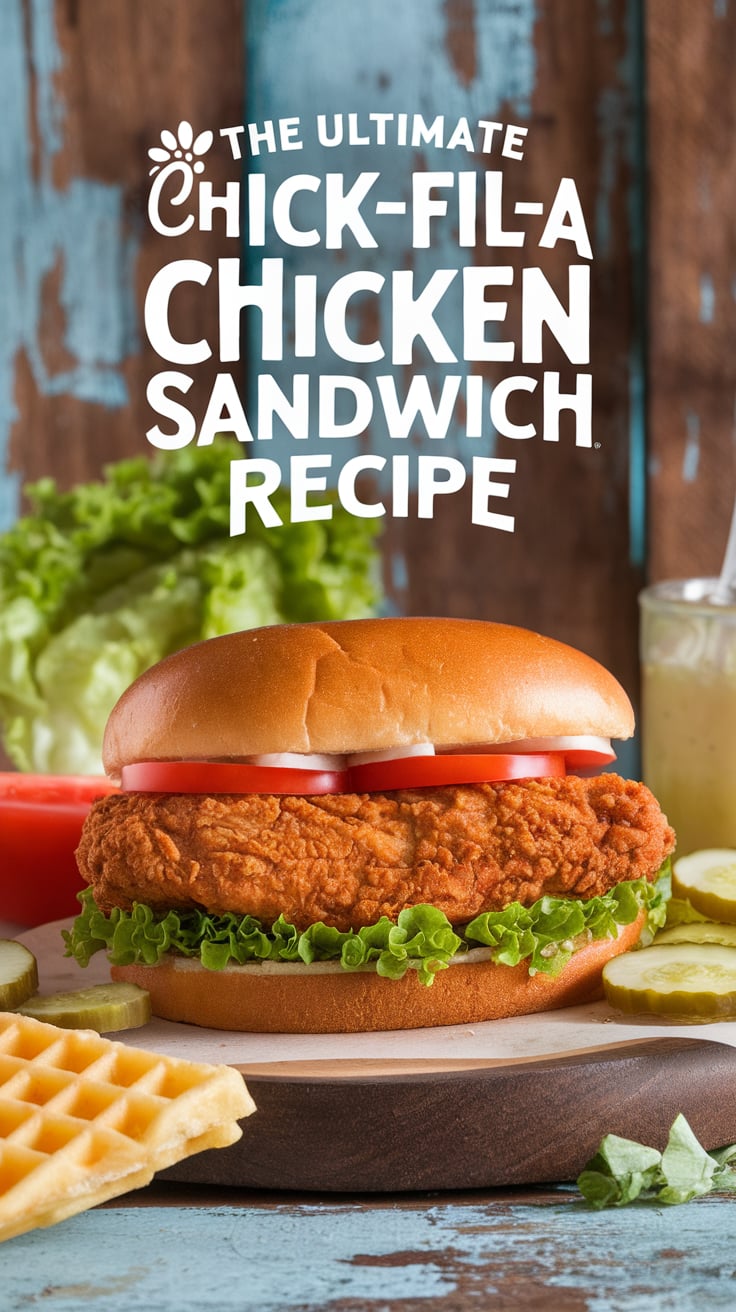 Discover how to bring the flavor of Chick-fil-A home with this expertly crafted copycat recipe. The Ultimate Chick-fil-A Chicken Sandwich Recipe guides you through each step, so you can savor the iconic taste that has fans raving, all from the comfort of your own dining table.