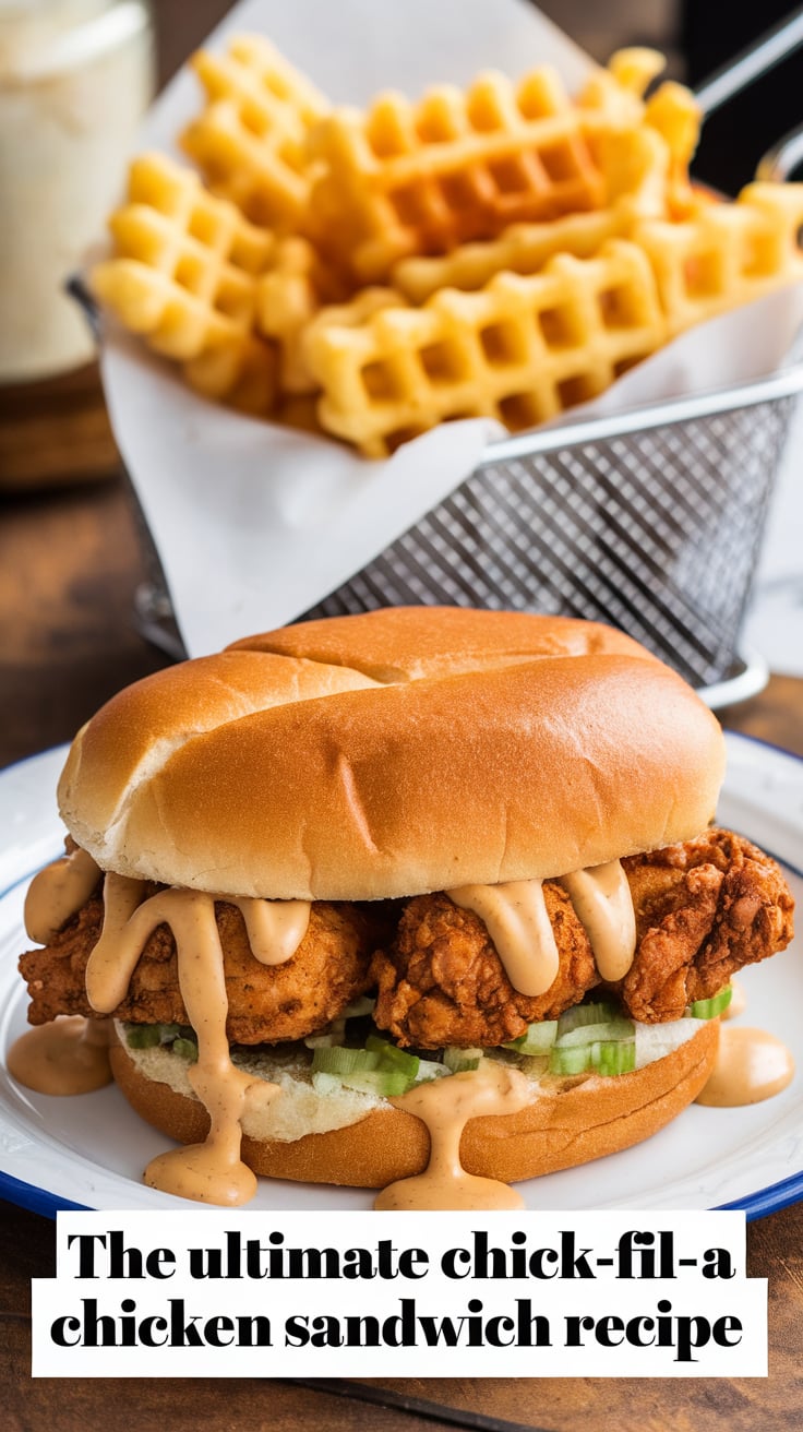 Indulge in the comfort of a freshly made Chick-fil-A chicken sandwich with a recipe that tastes just like the real thing. This ultimate guide includes all the tips for achieving that signature crunch and flavor, making your homemade version a delightful treat.
