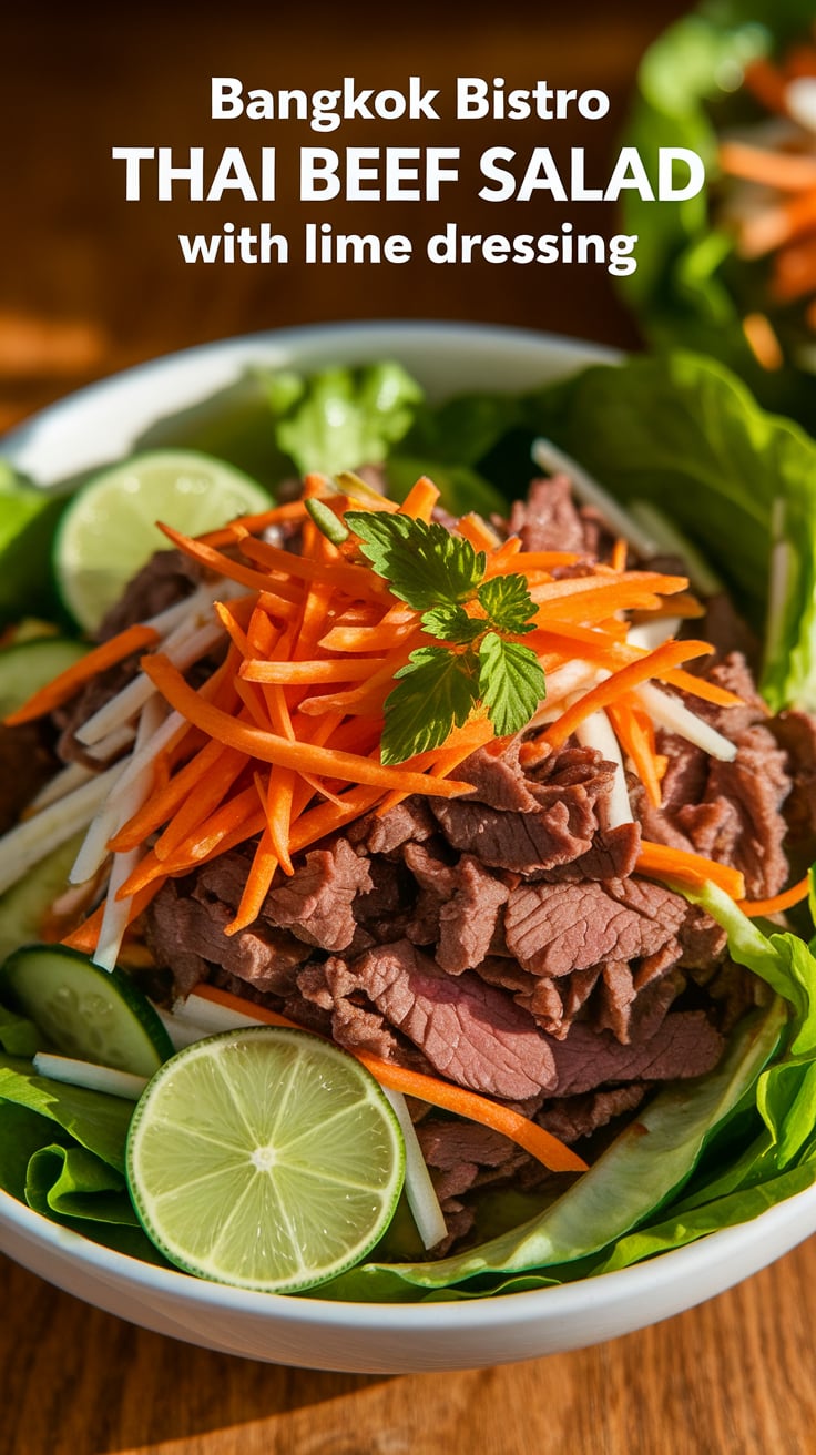 Perfect for a quick weeknight meal or a delightful lunch, this salad offers a combination of textures and tastes that will impress your family and friends. Say goodbye to delivery and hello to homemade goodness that brings the lively streets of Bangkok to your dining table.
