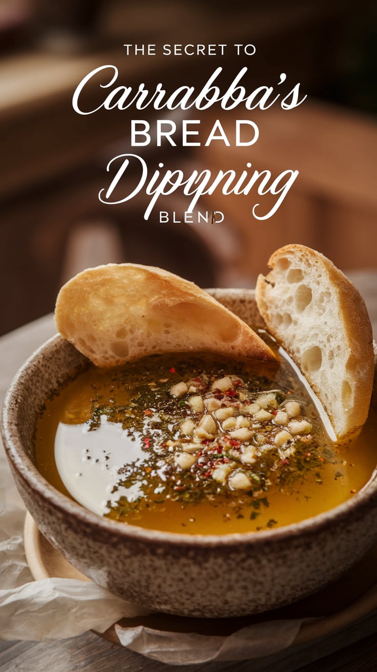 Bring the flavors of Carrabba's right to your table with this easy-to-follow recipe for their famous Bread Dipping Blend. Enjoy the authentic taste you love, making every meal feel like a special occasion.