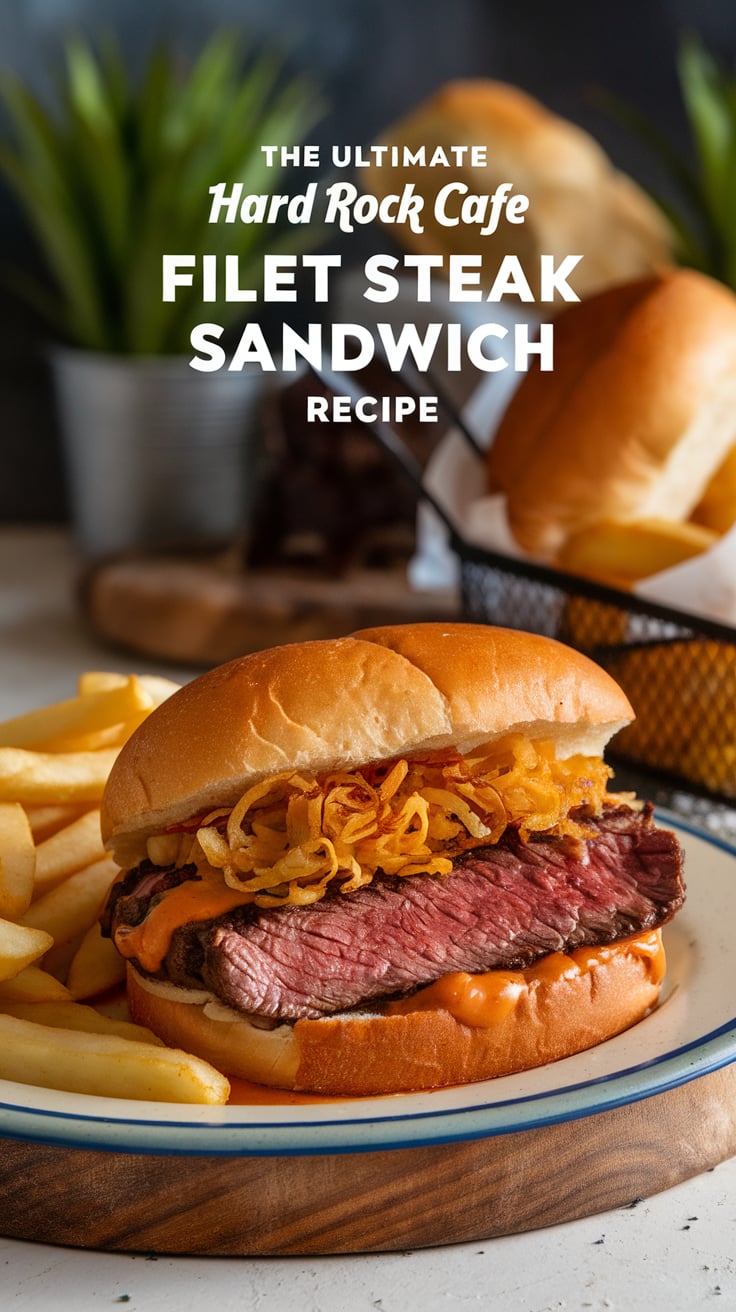 Transform your steak sandwich game with The Ultimate Hard Rock Cafe Filet Steak Sandwich Recipe. This guide reveals all the essential tips for replicating that rich flavor and perfect texture, allowing you to enjoy a restaurant-quality meal without leaving your home.