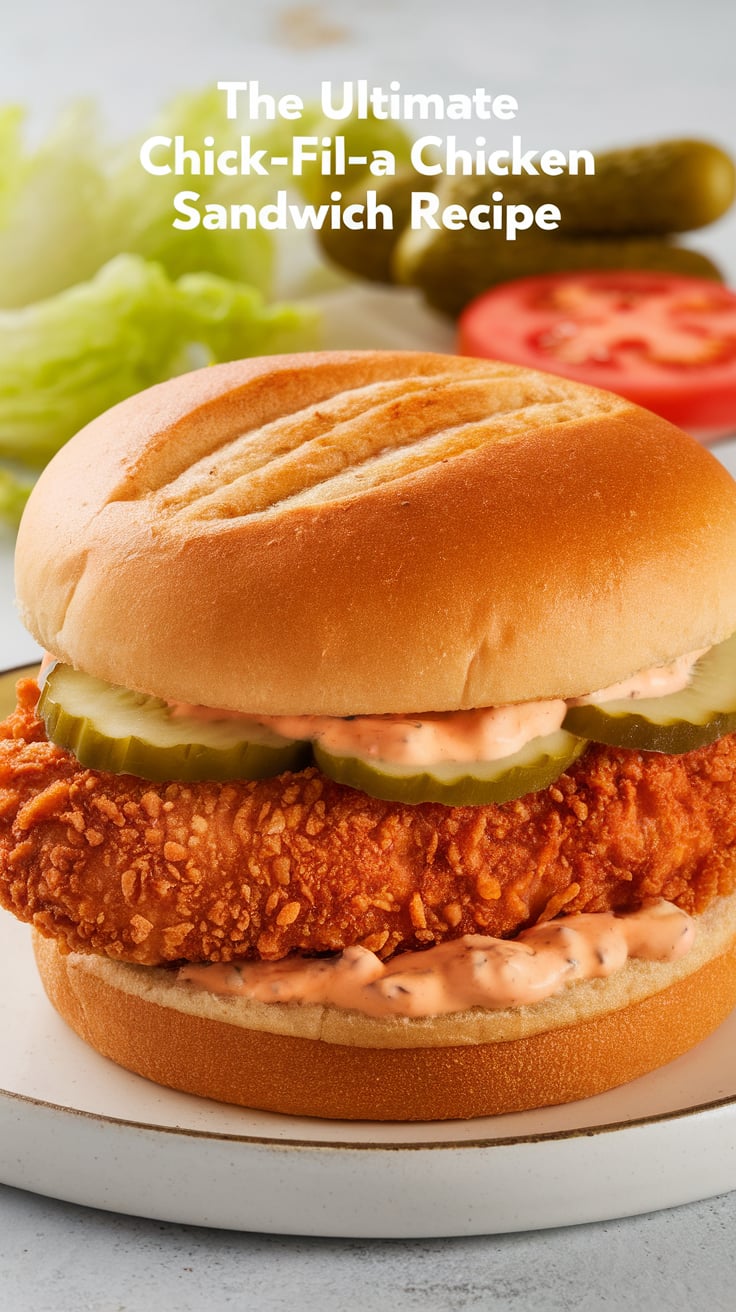 Enjoy the beloved taste of Chick-fil-A with The Ultimate Chick-fil-A Chicken Sandwich Recipe, where you can recreate the same crispy, flavorful chicken and buttery bun. This copycat version allows you to satisfy your cravings without ever leaving your home.