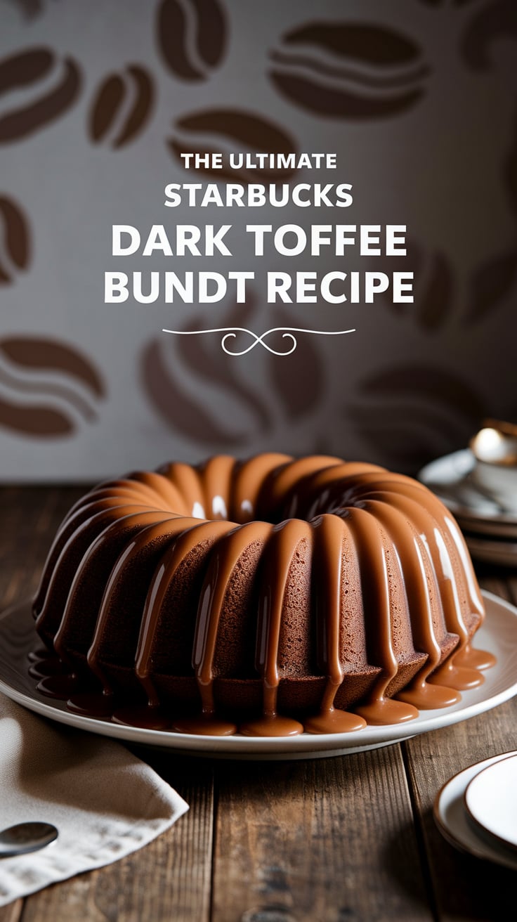Experience the decadent delight of Starbucks Dark Toffee Bundt Cake without leaving your kitchen. This copycat recipe captures the rich toffee notes and moist texture, recreating the indulgence of your favorite café treat right at home.