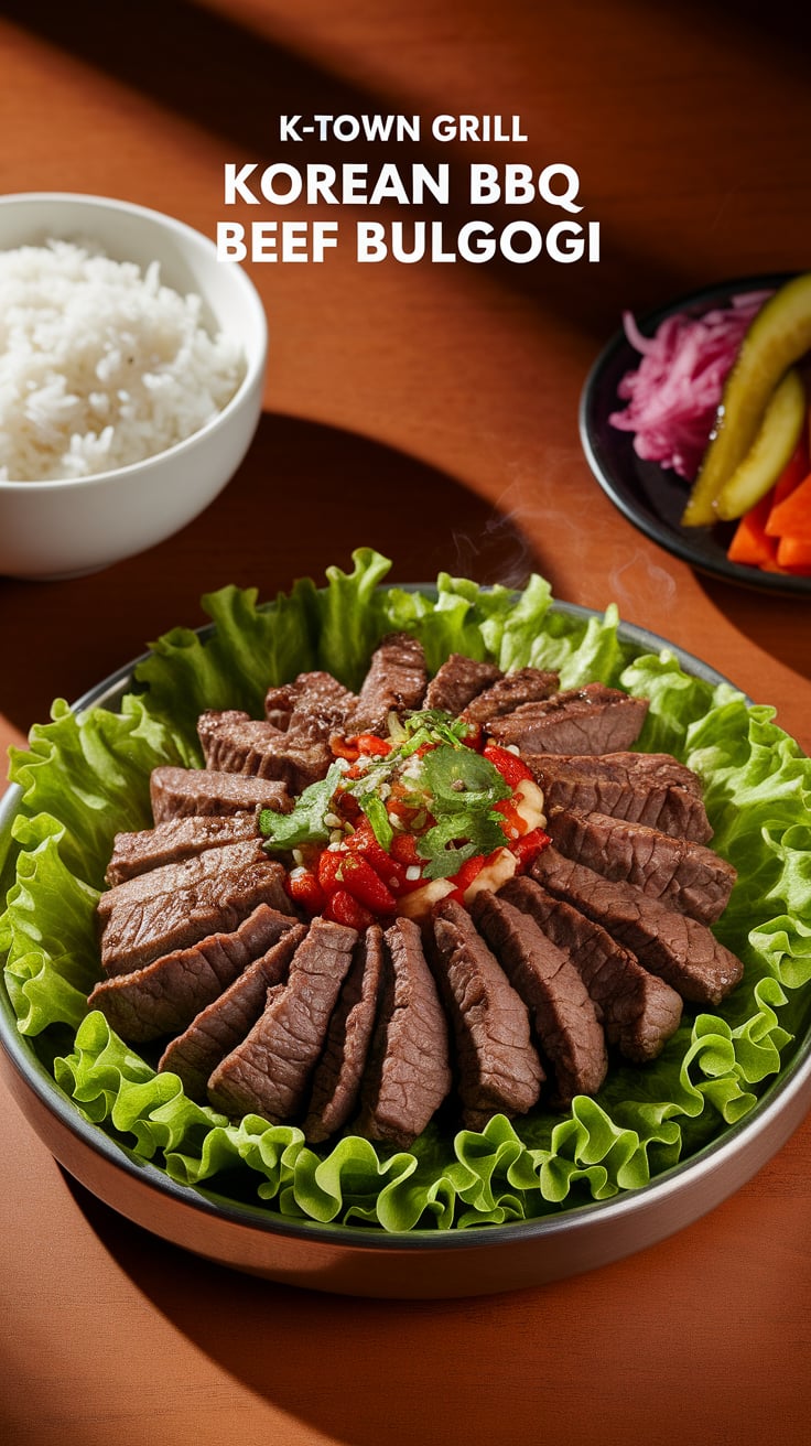 Experience the essence of Korean BBQ at home with our Copycat K-Town Grill Beef Bulgogi recipe. This dish perfectly captures the sweet and savory flavors of the original, featuring thinly sliced beef marinated in a delicious blend of soy sauce, garlic, and sesame oil that will tantalize your taste buds.