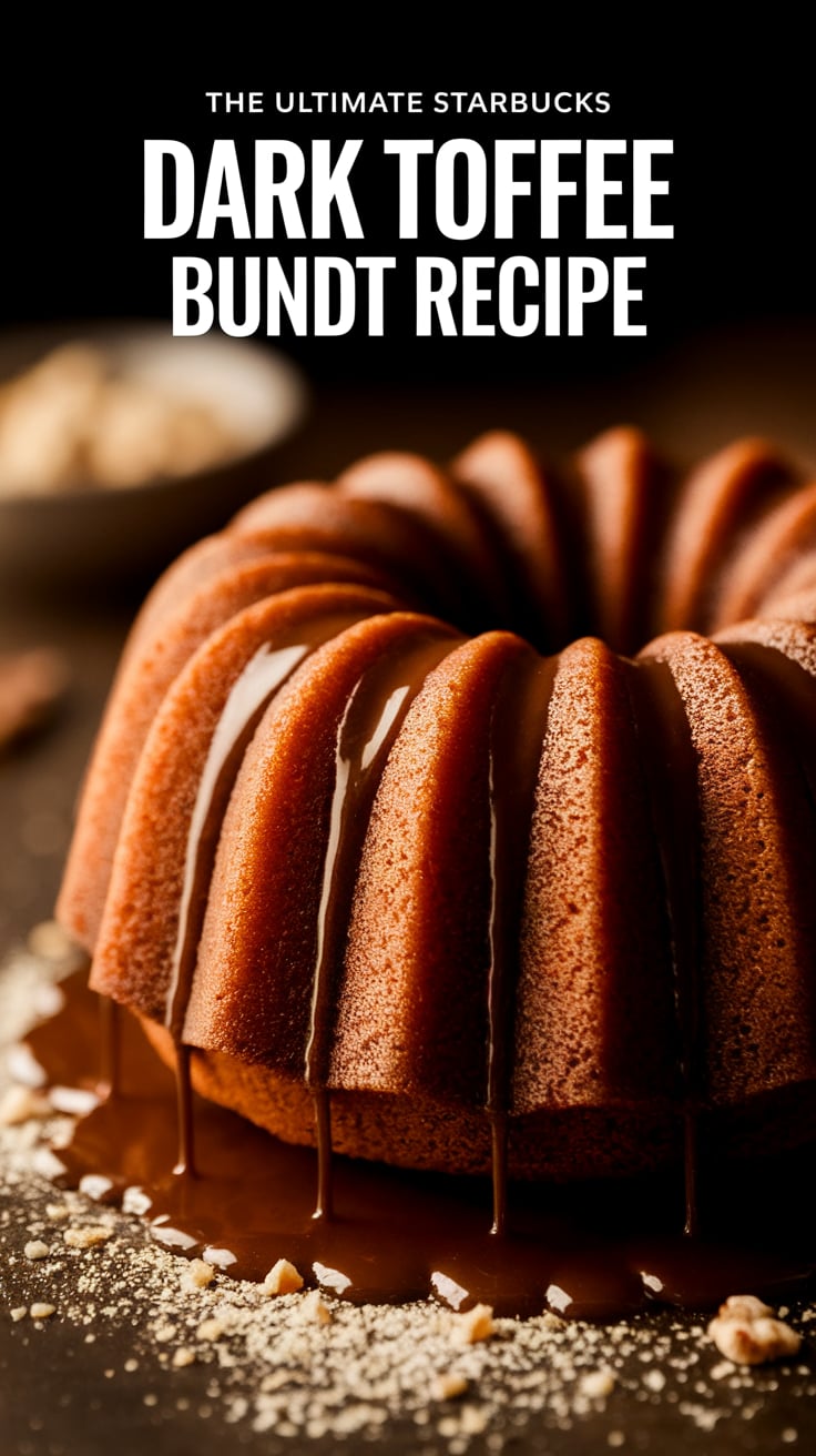 Indulge in the luxurious tastes of Starbucks with this ultimate copycat recipe for Dark Toffee Bundt Cake. With every bite, you'll find the same tantalizing blend of chocolate and toffee, ensuring you savor the café's signature flavor from the comfort of your home.