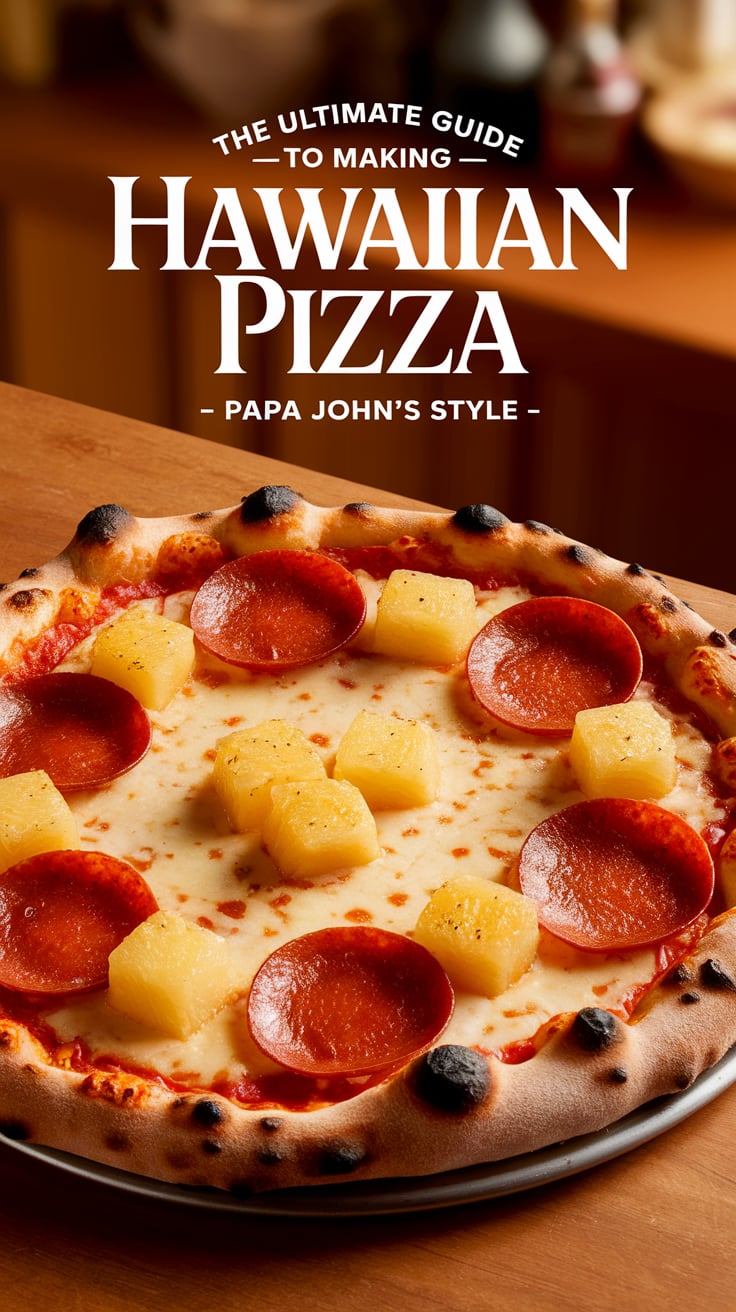 Unlock the secret to crafting authentic Hawaiian Pizza inspired by Papa John's with this easy-to-follow guide. Enjoy the delicious combination of sweet pineapple and savory ham atop a perfectly baked crust, bringing the flavors of your favorite pizzeria right to your dining table.