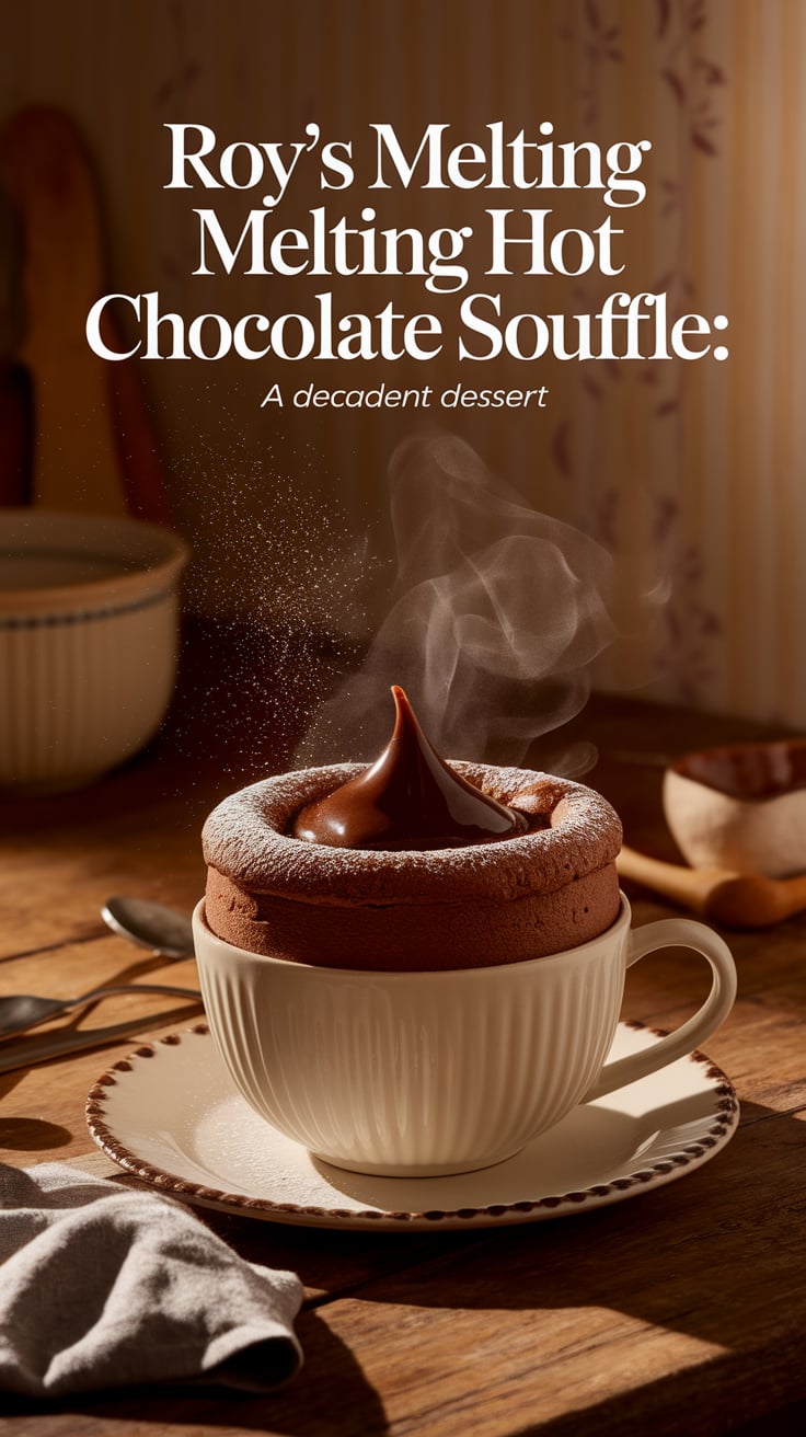Bring the gourmet experience home with this spot-on copycat of Roy's Melting Hot Chocolate Soufflé. With its light and airy texture paired with a molten chocolate core, you'll forget it's not from the restaurant!