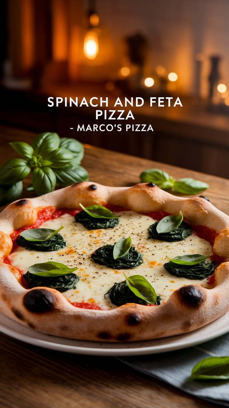 Enjoy the savory blend of ingredients that makes this pizza a standout choice for those craving something unique and satisfying. Each bite delivers the same vibrant flavor and texture you love from Marco's, ensuring you won’t miss the takeout experience.