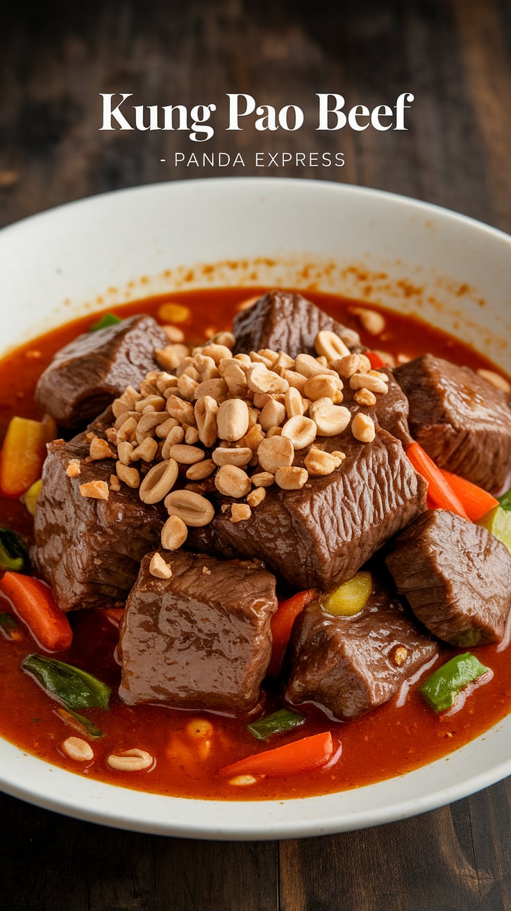 Experience the signature spicy-sweet sauce that elevates each bite, balancing the richness of the beef with the crunch of peanuts. This recipe replicates the restaurant's tantalizing taste, allowing you to enjoy your favorite dish right from the comfort of your home.