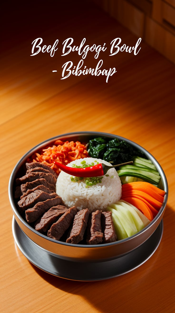 Savor the sweet and savory notes of the bulgogi marinade, which brings the beef to life while harmonizing beautifully with the fresh veggies and soft rice. This dish captures the essence of the original, ensuring you enjoy every flavorful mouthful just like at your favorite restaurant.