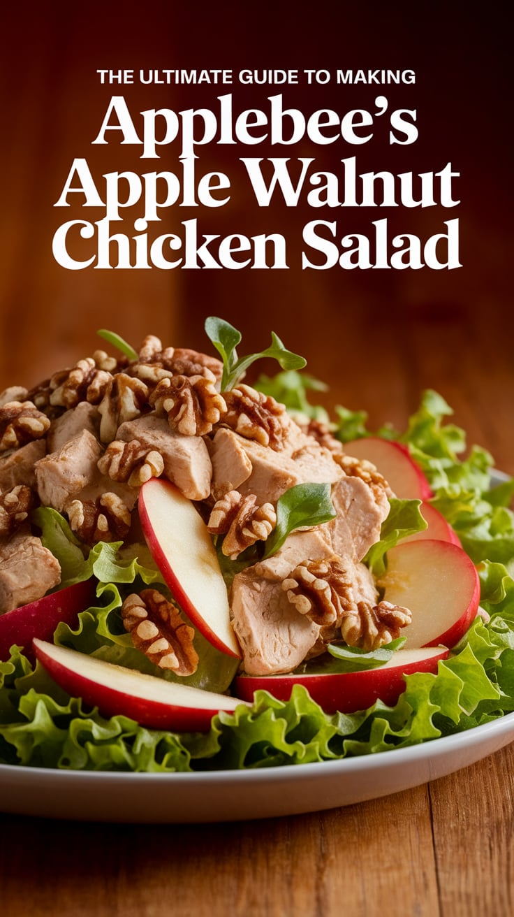 Learn how to whip up a homemade version of Applebee's Apple Walnut Chicken Salad that rivals the restaurant quality. With fresh ingredients and a killer dressing, this copycat recipe delivers the same delicious experience right at your table.