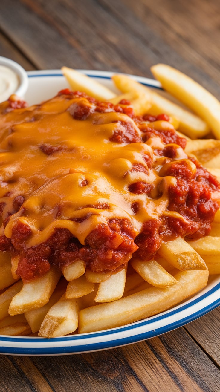 Indulge in the irresistible taste of Chili Cheese Fries with this copycat recipe that captures the beloved flavors of In-N-Out Burger. Each crispy fry is generously topped with rich chili and gooey cheese, creating a mouthwatering treat that brings the famous original right to your kitchen.